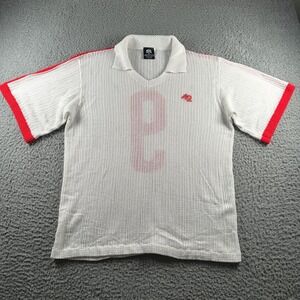 footytwo Polo Shirt Mens XL White Knit Short Sleeve‎ Collared England Soccer